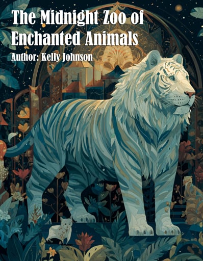 Portada del libro «The Midnight Zoo of Enchanted Animals», de Kelly Johnson