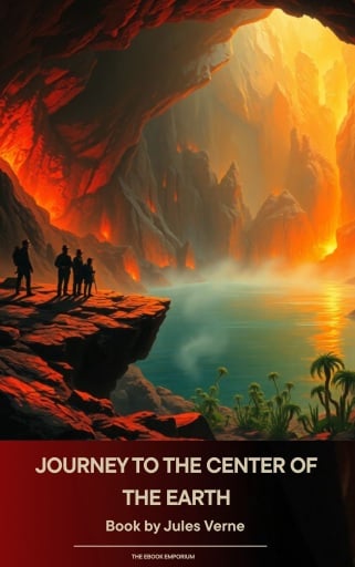 Portada del libro «A Journey into the Center of the Earth», de Jules Verne