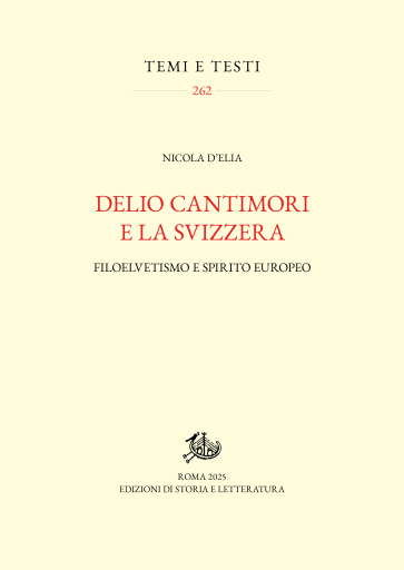Portada del libro «Delio Cantimori e la Svizzera», de Nicola D'Elia