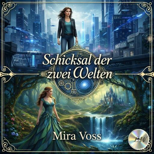 Portada del libro «Das Schicksal der zwei Welten», de Mira Voss