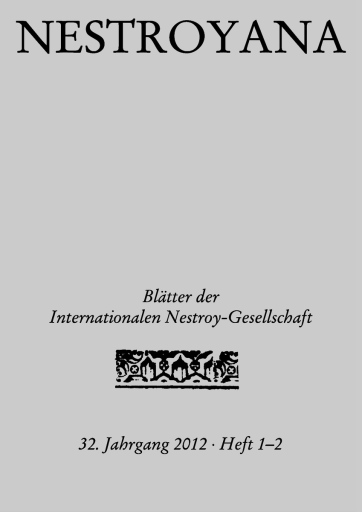 Portada del libro «Nestroyana»