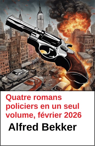 Portada del libro «Quatre romans policiers en un seul volume, février 2026», de Alfred Bekker