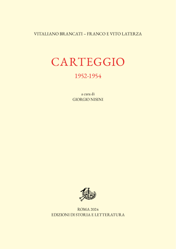 Carteggio 1952-1954