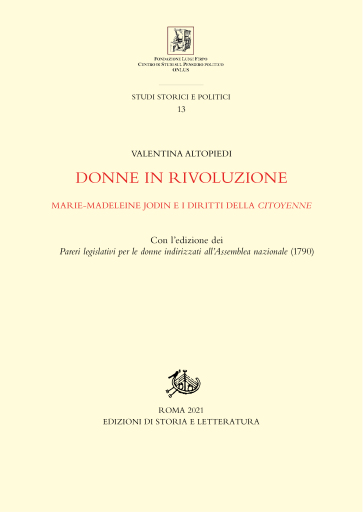 Portada del libro «Donne in rivoluzione», de Valentina Altopiedi