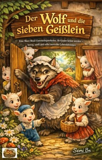 Portada del libro «Der Wolf und die sieben Geißlein», de Semi Bu