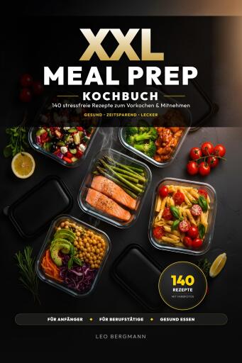 Portada del libro «XXL Meal Prep Kochbuch für Anfänger», de Leo Bergmann