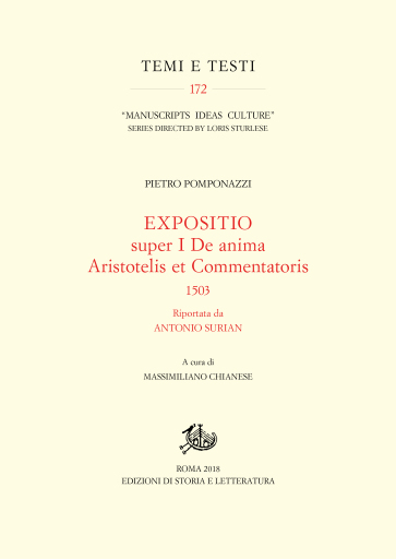 Expositio super I De anima Aristotelis et commentatoris, 1503