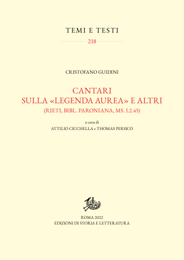 Cantari sulla «Legenda aurea» e altri