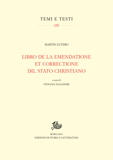 Libro de la emendatione et correctione dil stato christiano