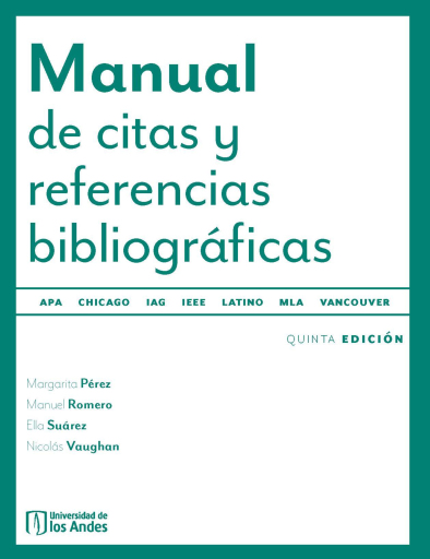 Manual de citas y referencias bibliográficas. Quinta edición