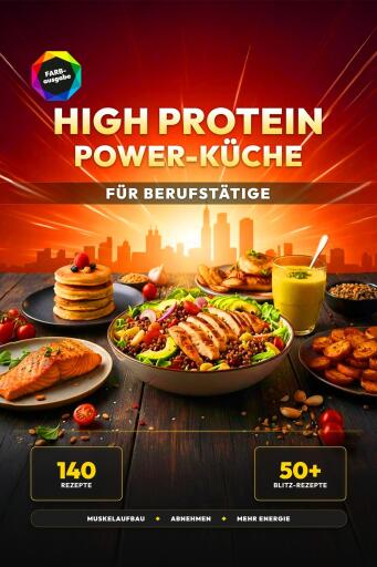 Portada del libro «High Protein Power-Küche für Berufstätige», de Leo Bergmann