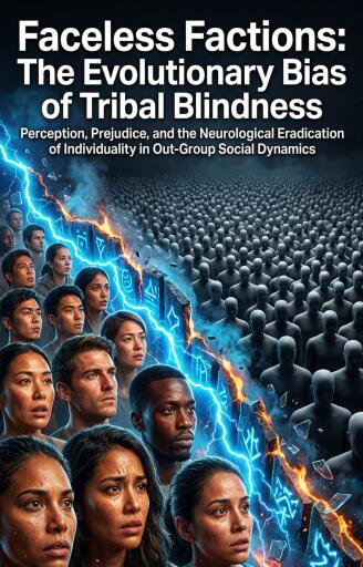 Portada del libro «Faceless Factions: The Evolutionary Bias of Tribal Blindness», de Jasmine Rivers