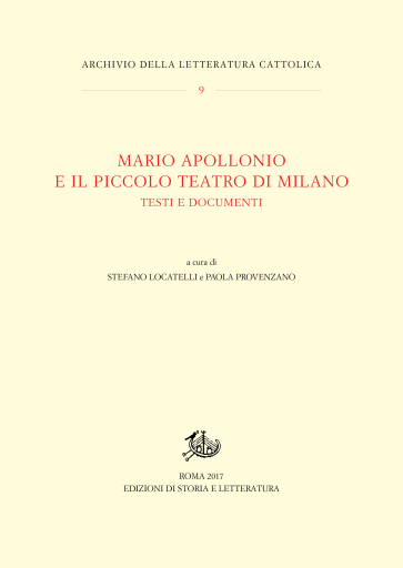 Mario Apollonio e il Piccolo Teatro di Milano