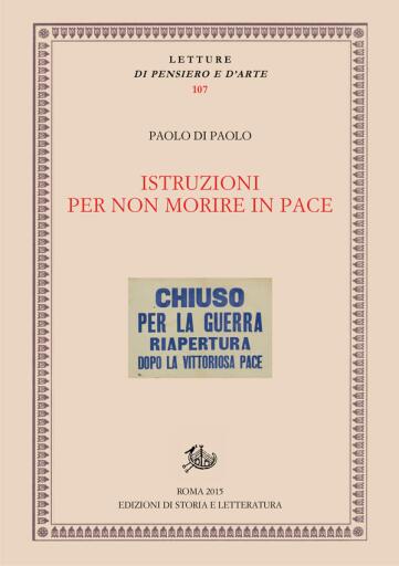 Istruzioni per non morire in pace. Istruzioni - Rivoluzioni - Teatro