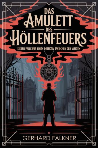 Portada del libro «Das Amulett des Höllenfeuers», de Gerhard Falkner