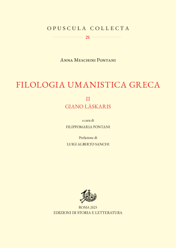 Filologia umanistica greca. II