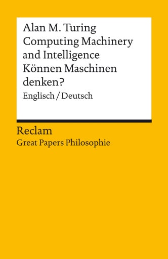 Portada del libro «Computing Machinery and Intelligence / Können Maschinen denken? Englisch/Deutsch», de Alan M. Turing