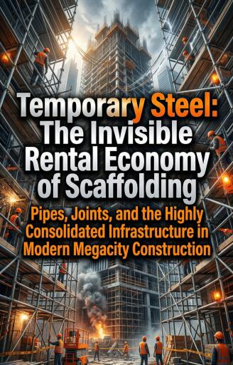 Portada del libro «Temporary Steel: The Invisible Rental Economy of Scaffolding», de Charles Estrada
