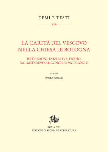 Portada del libro «La carità del vescovo nella Chiesa di Bologna», de Paola Foschi