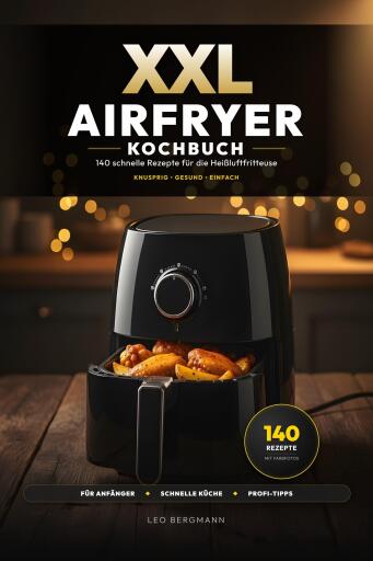 Portada del libro «XXL Airfryer Kochbuch: 140 schnelle Rezepte für die Heißluftfritteuse», de Leo Bergmann
