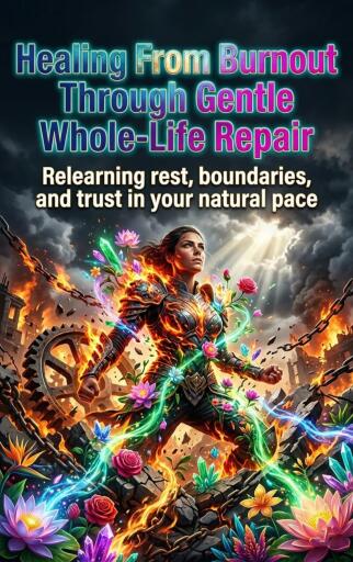 Portada del libro «Healing From Burnout Through Gentle Whole-Life Repair», de Maya Colton