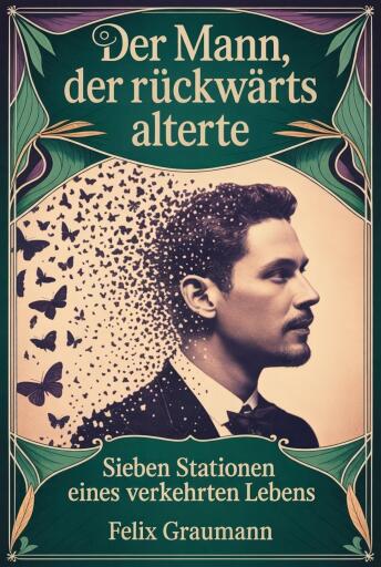 Portada del libro «Der Mann, der rückwärts alterte», de Felix Graumann