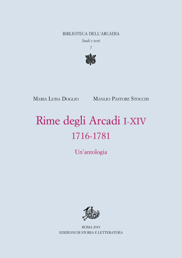 Rime degli Arcadi I-XIV, 1716-1781