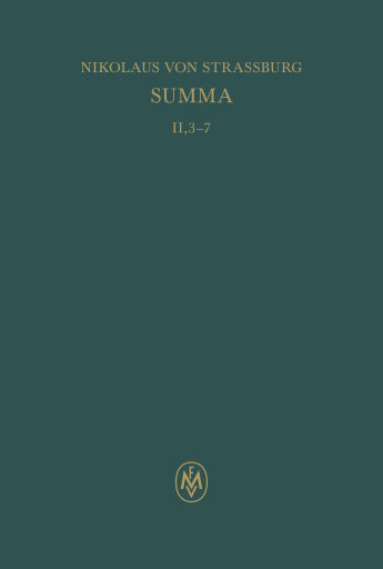 Summa. Liber II. Tractatus 3–7