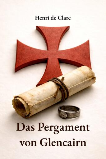 Portada del libro «Das Pergament von Glencairn», de Henri de Clare