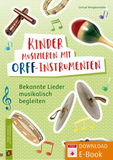 Portada del libro «Kinder musizieren mit Orff-Instrumenten», de Ortrud Wingbermühle