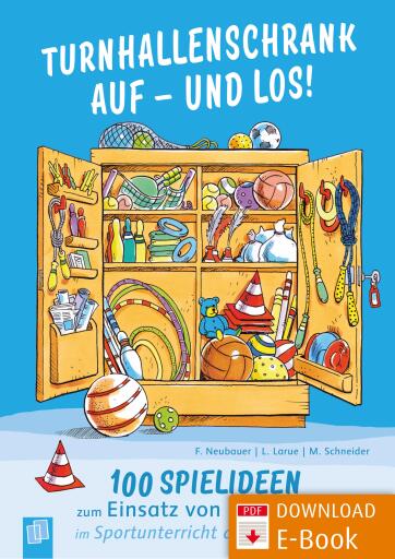Portada del libro «Turnhallenschrank auf – und los!», de Friederike Neubauer, Lydia Larue