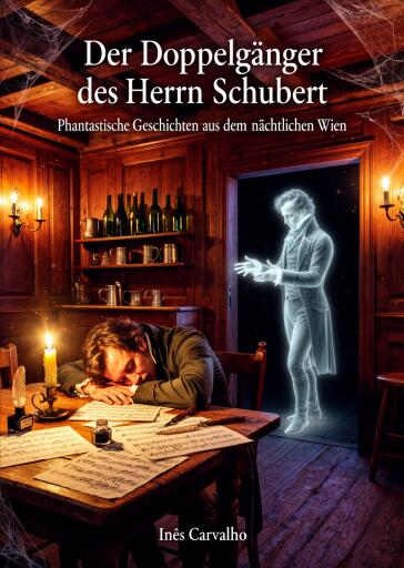 Portada del libro «Der Doppelgänger des Herrn Schubert», de Inês Carvalho
