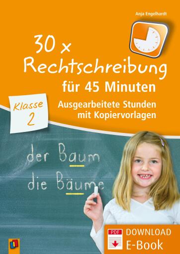 Portada del libro «30 x Rechtschreibung für 45 Minuten – Klasse 2»
