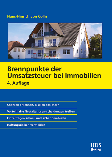 Portada del libro «Brennpunkte der Umsatzsteuer bei Immobilien», de Hans-Hinrich von Cölln