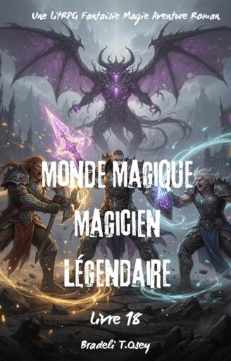 Portada del libro «Monde Magique Magicien Légendaire:Une LitRPG Fantaisie Magie Aventure Roman(Livre 18)», de Bradeli T.Osey