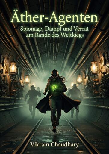 Portada del libro «Äther-Agenten», de Vikram Chaudhary