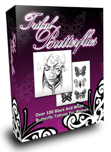Portada del libro «Tribal Schmetterlinge. Über 100 schwarz weiße Schmetterlingstattoos für Frauen.», de Otmar Trierweiler