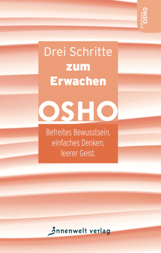 Portada del libro «Drei Schritte zum Erwachen», de Osho