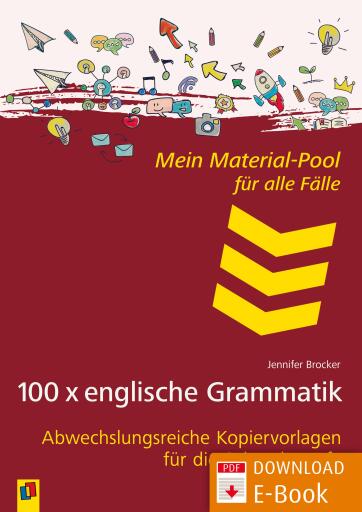 Portada del libro «100 x englische Grammatik», de Jennifer Brocker