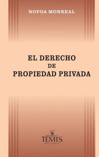 Portada del libro «El derecho de propiedad privada», de Eduardo Novoa Monreal