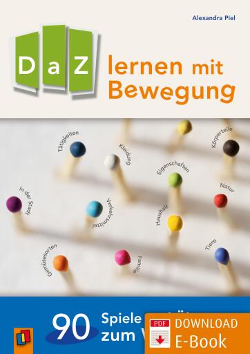 Portada del libro «DaZ lernen mit Bewegung», de Alexandra Piel