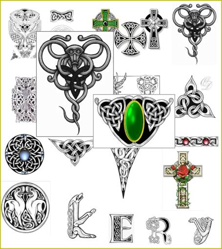 Portada del libro «Keltische Tattoos und Keltische Buchstaben Tattos.», de Otmar Trierweiler