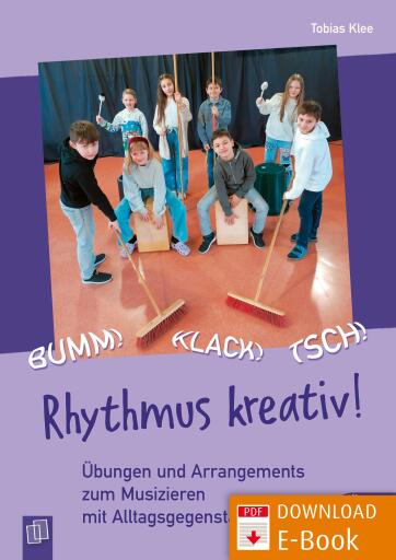 Portada del libro «Bumm! Klack! Tsch! – Rhythmus kreativ!», de Tobias Klee