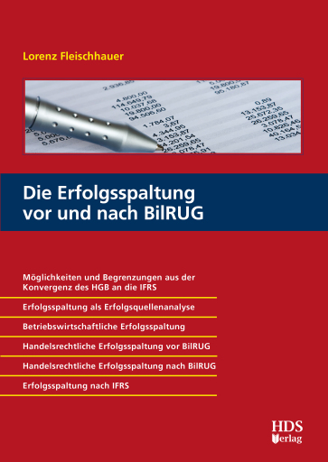 Portada del libro «Die Erfolgsspaltung vor und nach BilRUG», de Lorenz Fleischhauer