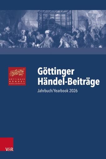 Portada del libro «Göttinger Händel-Beiträge, Band 27»