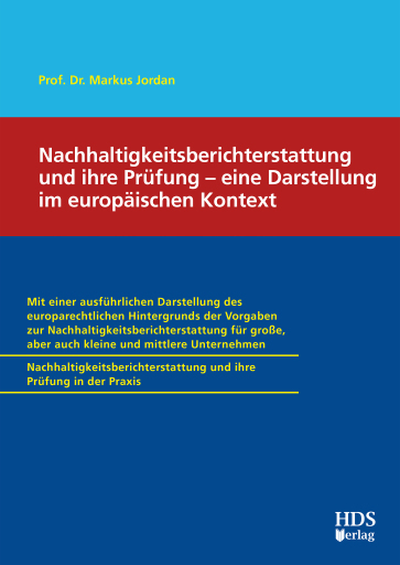 Portada del libro «Nachhaltigkeitsberichterstattung (ESRS) und ihre Prüfung – eine Darstellung im europäischen Kontext», de Jordan, Markus, Prof. Dr.