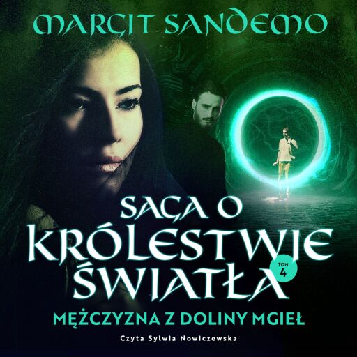 Portada del audiolibro «Mężczyzna z Doliny Mgieł», de Margit Sandemo