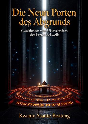 Portada del libro «Die Neun Pforten des Abgrunds», de Kwame Asante-Boateng