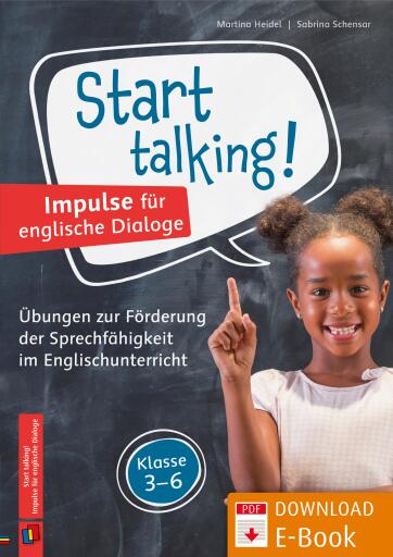 Portada del libro «Start talking! Impulse für englische Dialoge», de Martina Heidel, Sabrina Schensar