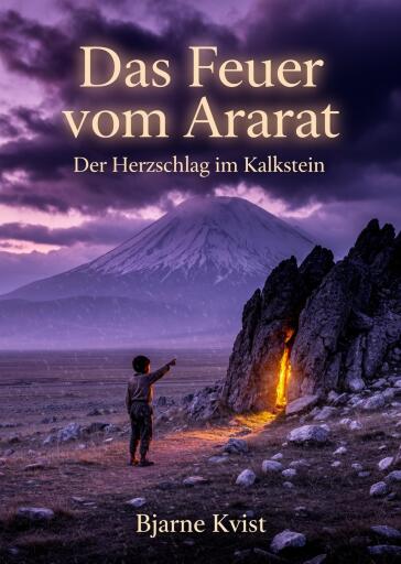 Portada del libro «Das Feuer vom Ararat», de Bjarne Kvist
